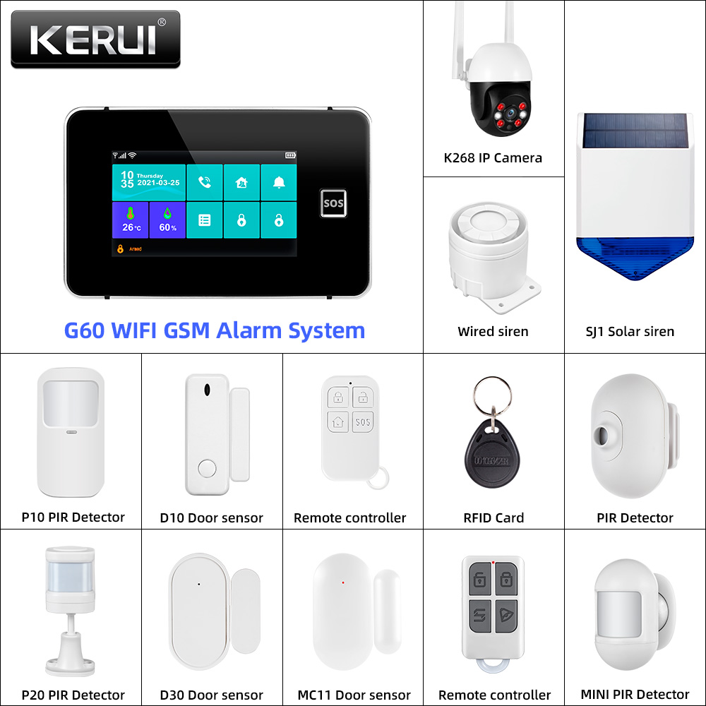 Keypad Alarm Panel - لوحة إنذار KERUI Tuya لتقوم بها