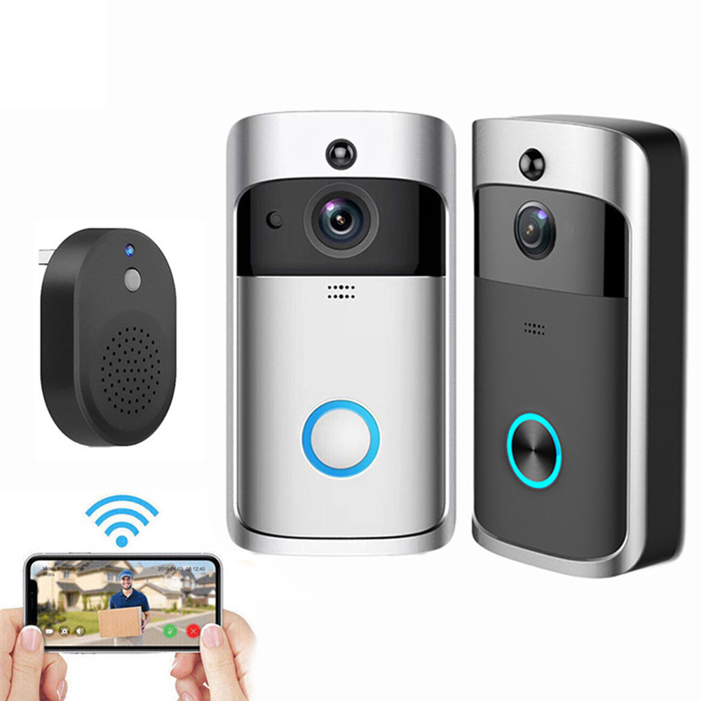Home Security Uk - الذكية V5 جرس باب يتضمن شاشة
