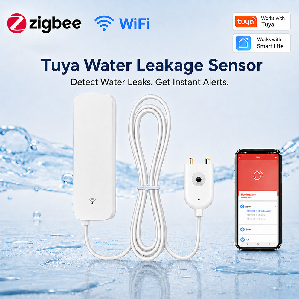 Home Security Business - جهاز استشعار تسرب المياه بتقنية ZigBee