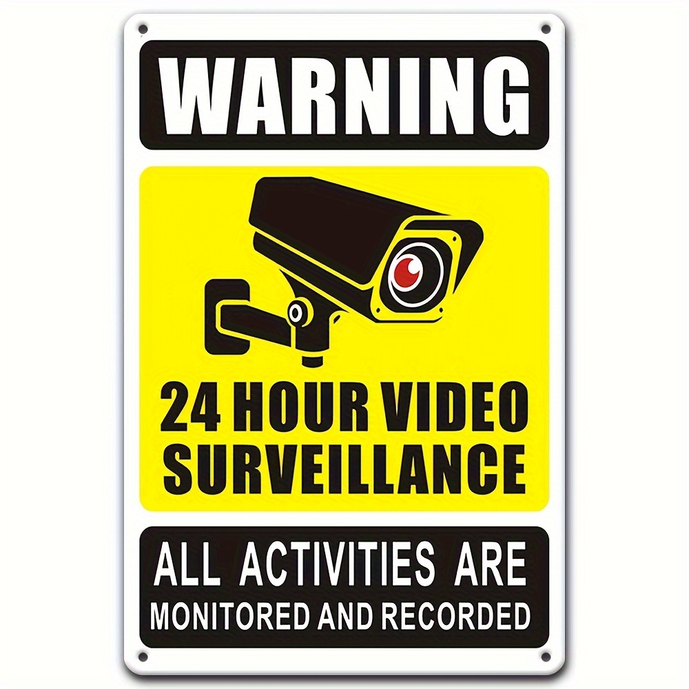 Home Security Business - علامة تحذير للمراقبة بالفيديو لمدة 24/7