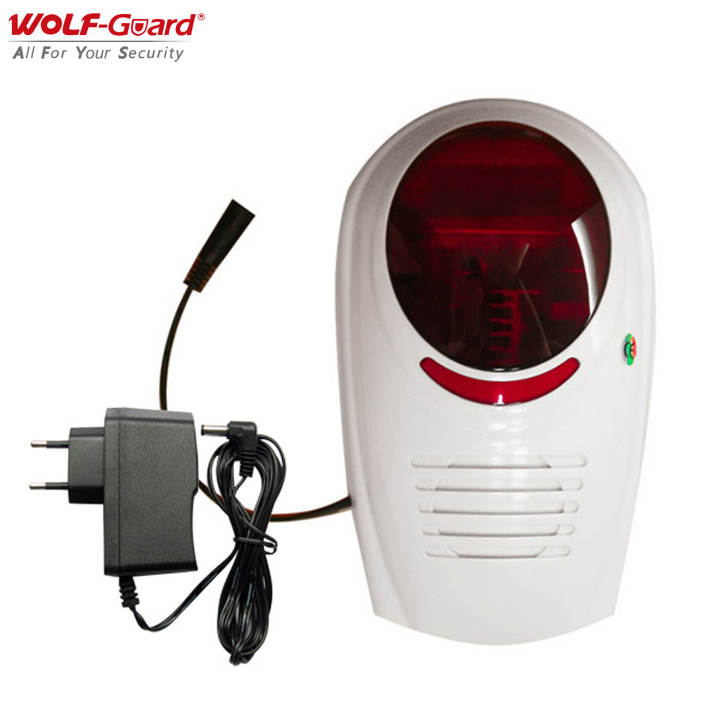 Home Security System Installation - Wolf-Guard 433MHz صوت لاسلكي وامض صفارة