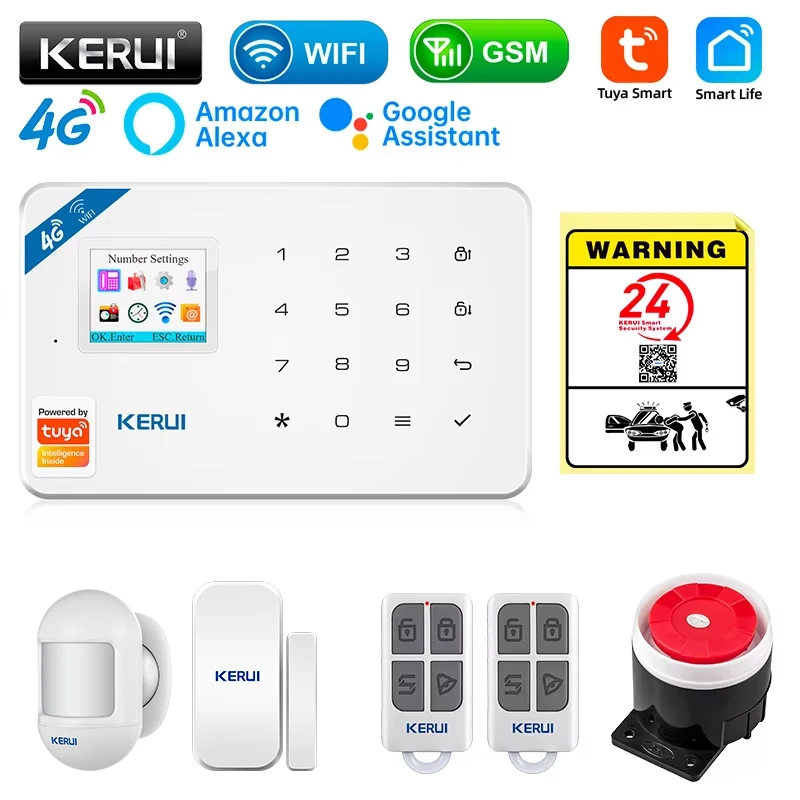 Home Security System Installation - KERUI نظام إنذار أمان عدة W184