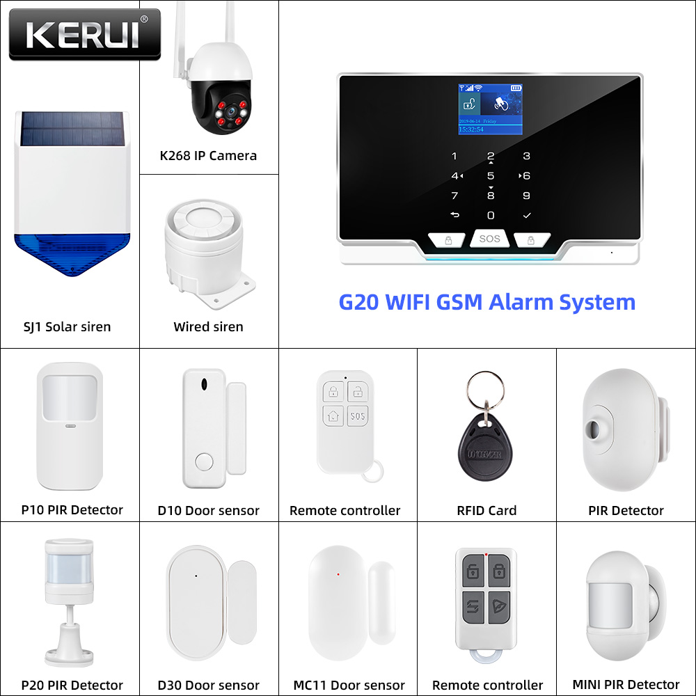 Keypad Alarm Panel - لوحة إنذار KERUI G20 WIFI GSM