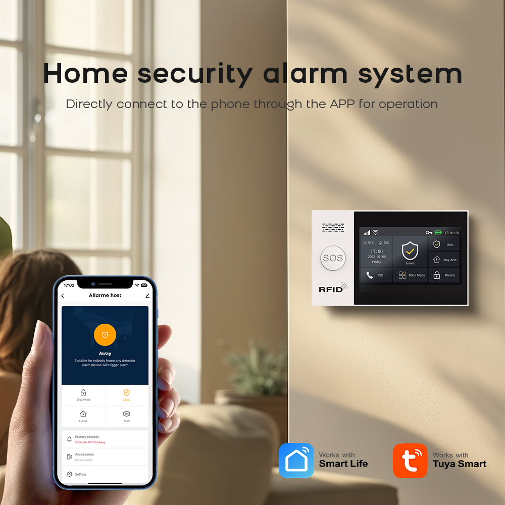 PG-107 Tuya اللاسلكية الرئيسية - مراجعة Home Security System Installation وسعره