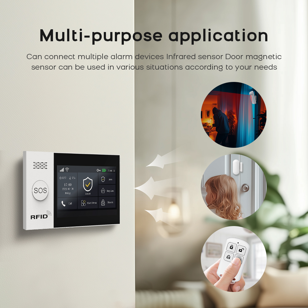 PG-107 Tuya اللاسلكية الرئيسية - مراجعة Home Security System Installation وسعره
