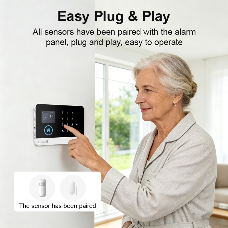 نظام إنذار أمان منزلي ذكي من P - مراجعة Home Security System Installation وسعره