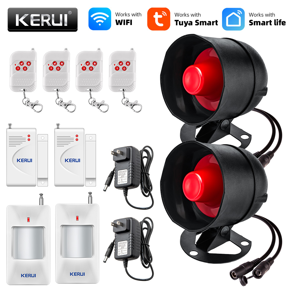 KERUI Tuya Smart WIFI نظام إنذ - مراجعة Home Security System Installation وسعره