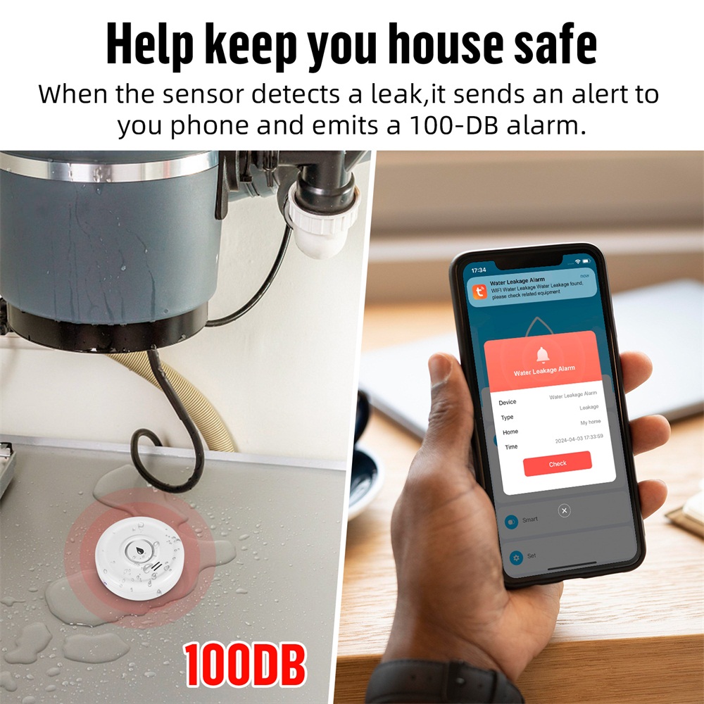 Fuers كاشف تسرب المياه إنذار ا - مراجعة Home Security Deals وسعره