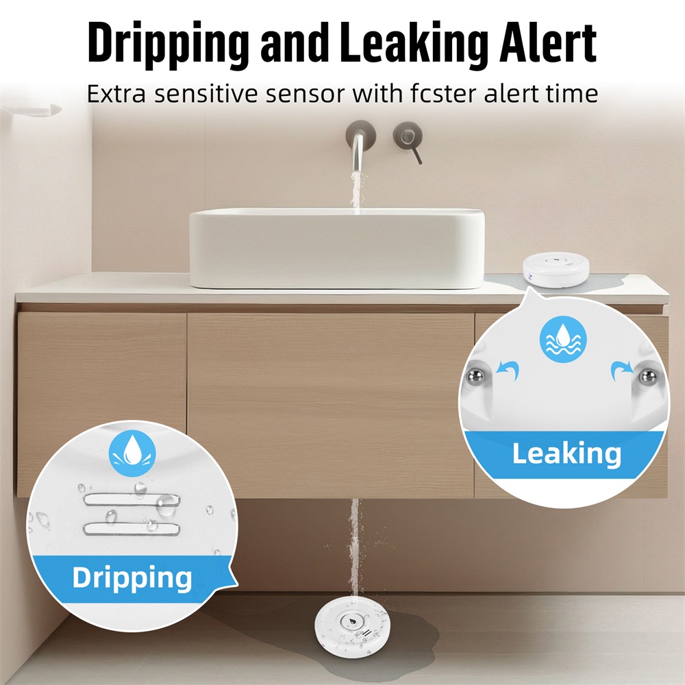 Fuers كاشف تسرب المياه إنذار ا - مراجعة Home Security Deals وسعره
