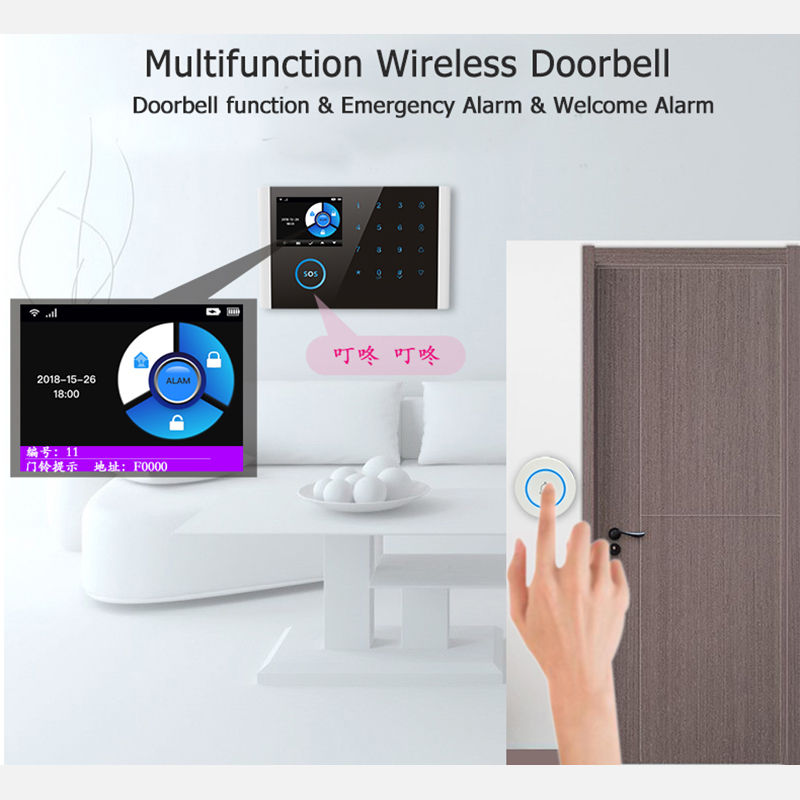 جديد 433 ميجا هرتز جرس الباب ا - مراجعة Home Security System Installation وسعره