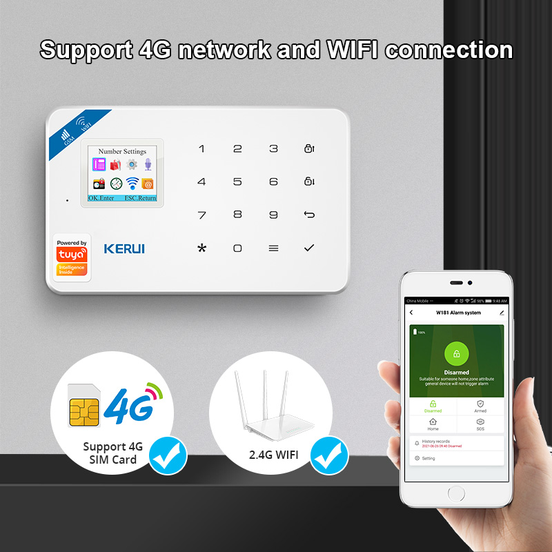 KERUI نظام إنذار أمان عدة W184 - مراجعة Home Security System Installation وسعره