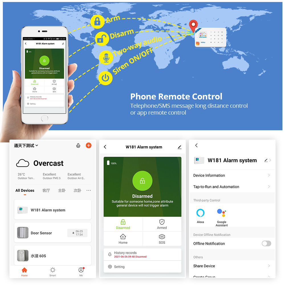 KERUI نظام إنذار أمان عدة W184 - مراجعة Home Security System Installation وسعره