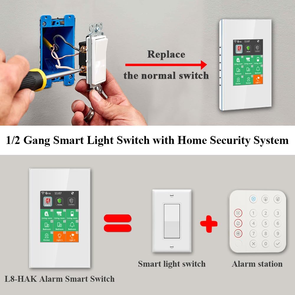 Lanbon LCD مفتاح ذكي 433 ميجا  - مراجعة Home Security Uk وسعره